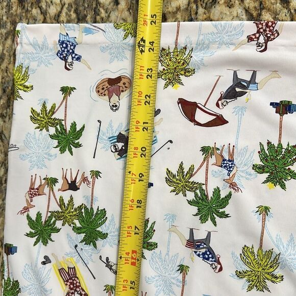 Kenny Flowers White Tropical Print Collared Sleeveless Top Size L - Picture 7 of 7